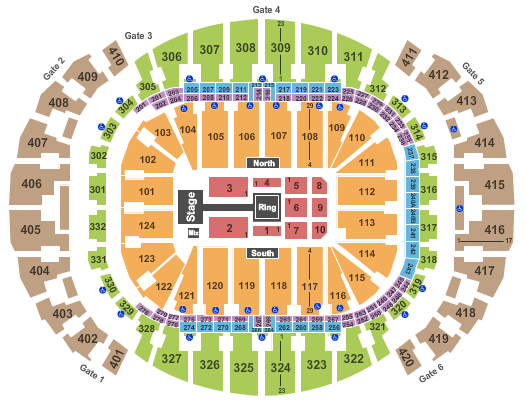 Kaseya Center Seating Chart: WWE