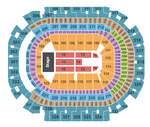 Forum Seating Chart Concert
