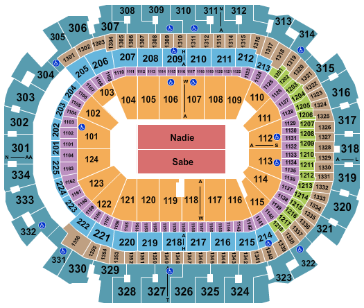 American Airlines Center Seating Chart: Bad Bunny