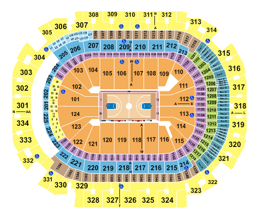 American Airlines Center Seating Chart: Basketball