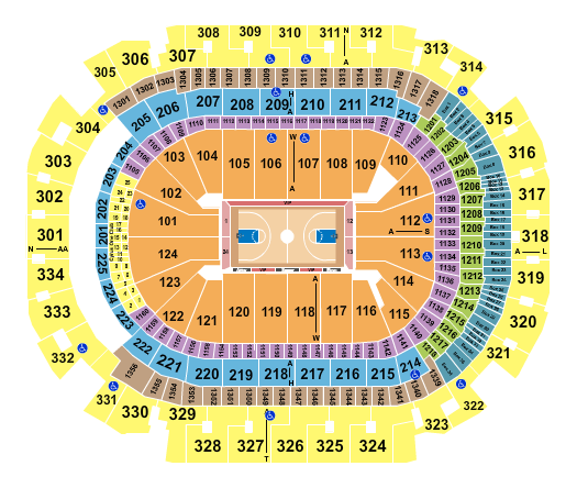 American Airlines Center Seating Chart: Basketball College