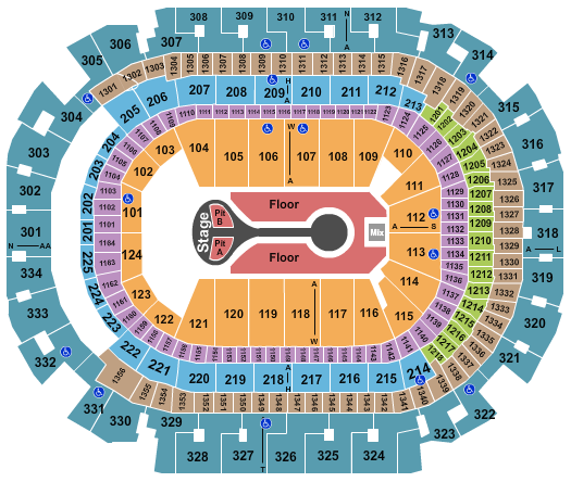 American Airlines Center Seating Chart: Benson Boone