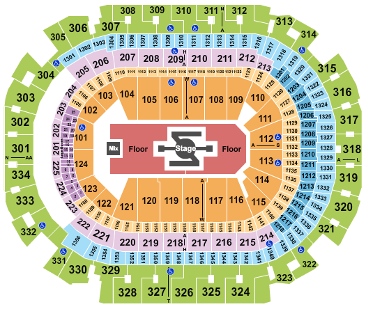 American Airlines Center Seating Chart: Burna Boy