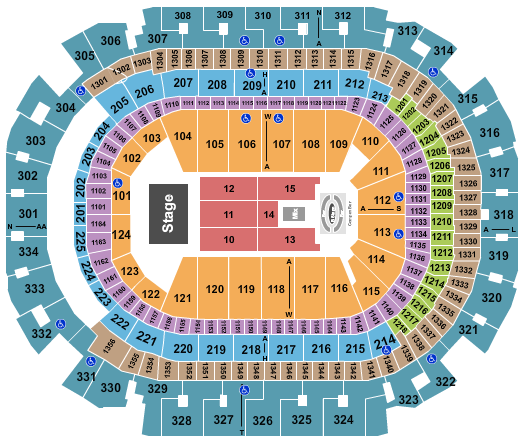 American Airlines Center Seating Chart: Carin Leon