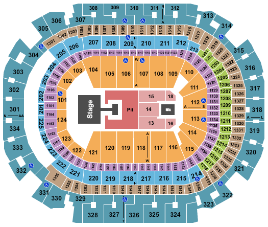 American Airlines Center Seating Chart: Demi Lovato