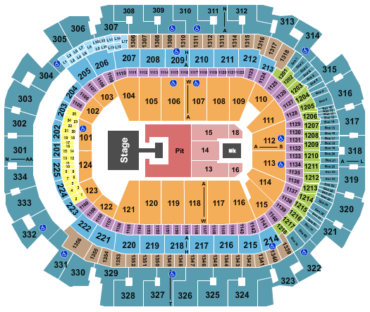 American Airlines Center Seating Chart: Demi Lovato