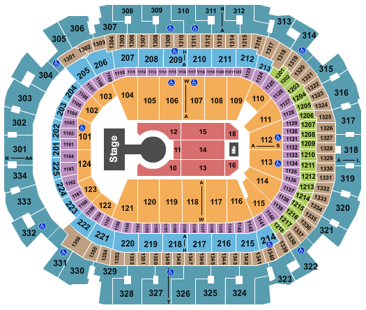 American Airlines Center Seating Chart: Diljit Dosanjh