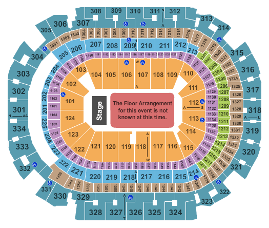 American Airlines Center Seating Chart: Generic Floor