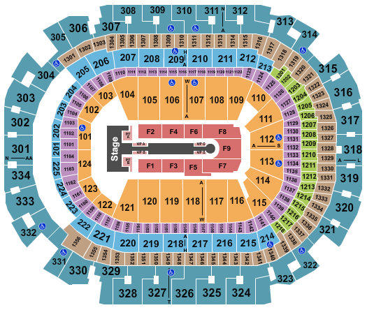 American Airlines Center Seating Chart: Jennifer Lopez 2024