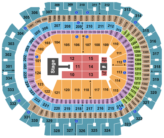 American Airlines Center Seating Chart: Jonas Brothers