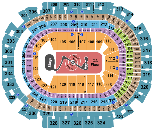 American Airlines Center Seating Chart: Justin Timberlake