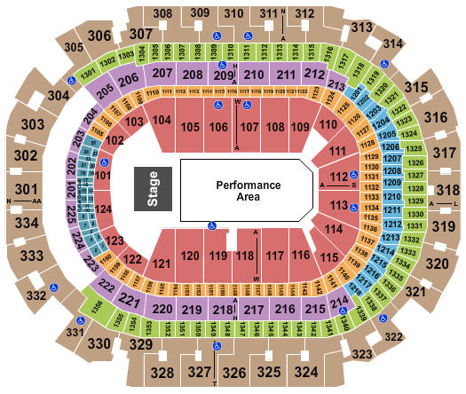 American Airlines Center Seating Chart: Open Floor
