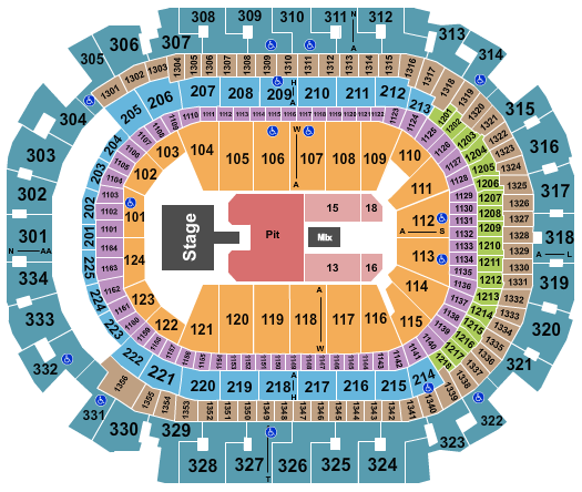 American Airlines Center Seating Chart: Papa Roach