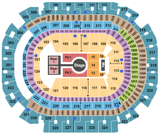 American Airlines Center Seating Chart: Peso Pluma