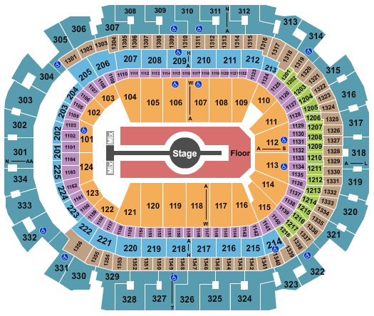 American Airlines Center Seating Chart: Rod Wave