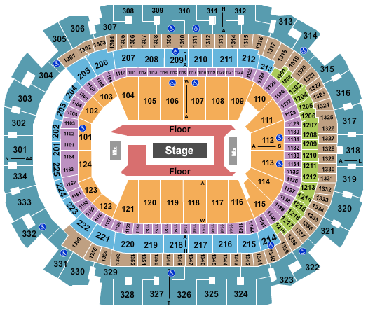 American Airlines Center Seating Chart: Rod Wave
