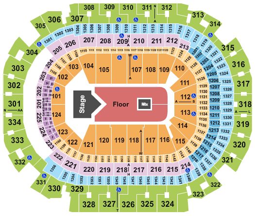 American Airlines Center Seating Chart: Russ