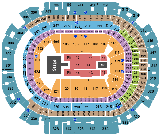 American Airlines Center Seating Chart: Thomas Rhett