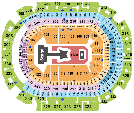 American Airlines Center Seating Chart: Tomorrow X Together