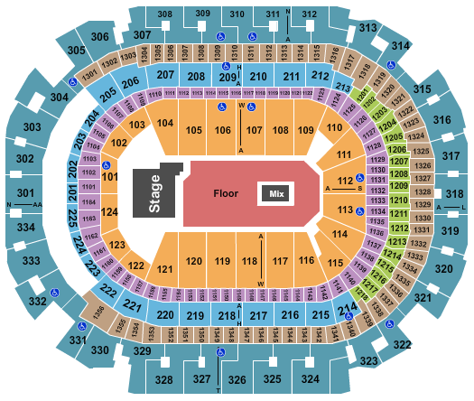 American Airlines Center Seating Chart: Twenty One Pilots