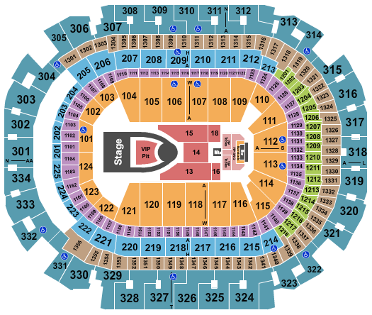 American Airlines Center Seating Chart: Usher 2