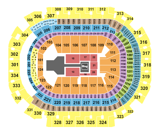 American Airlines Center Seating Chart: WWE 2