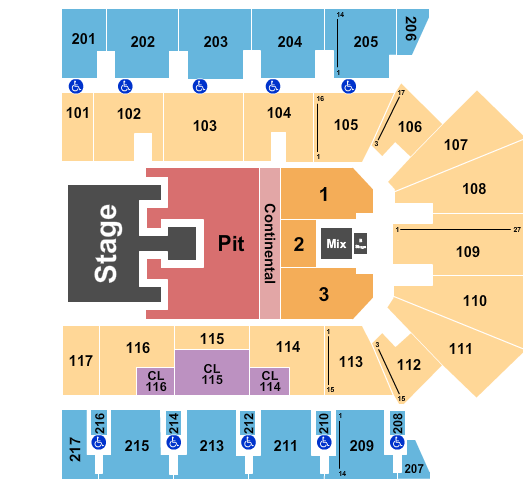 Hilliard Center Arena Seating Chart: Bailey Zimmerman