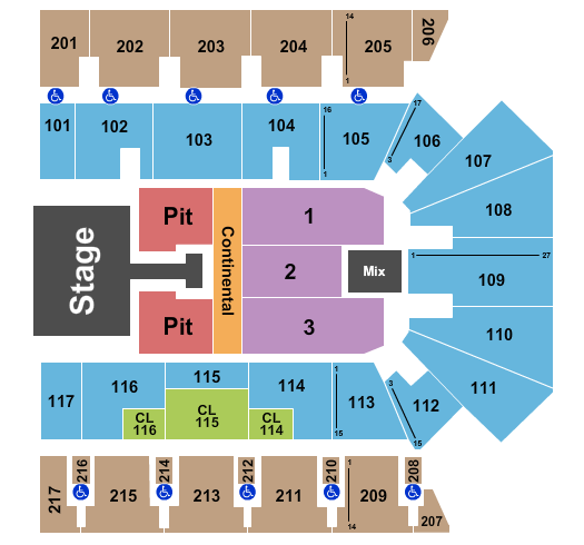 Hilliard Center Arena Seating Chart: Brad Paisley