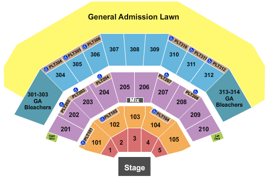 American Family Insurance Amphitheater Seating Chart: Endstage Bleachers