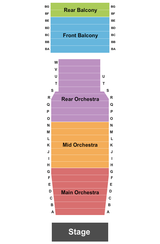 American Theatre - Hampton Seating Chart: Endstage 2