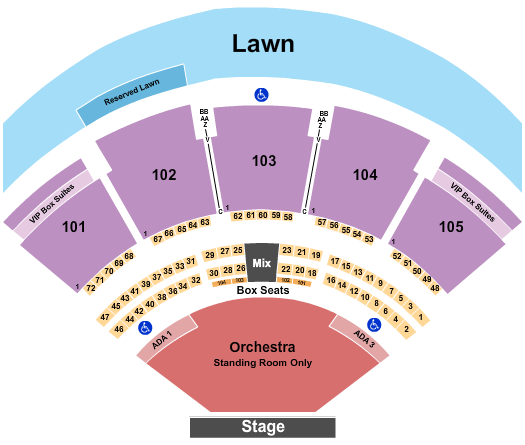 Ameris Bank Amphitheatre Seating Chart: Endstage GA - RSV Lawn