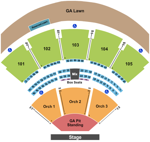 Ameris Bank Amphitheatre Seating Chart