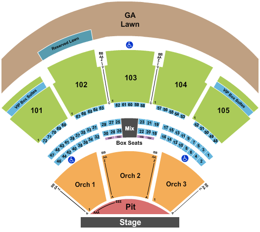 Ameris Bank Amphitheatre Seating Chart: Endstage Pit 2