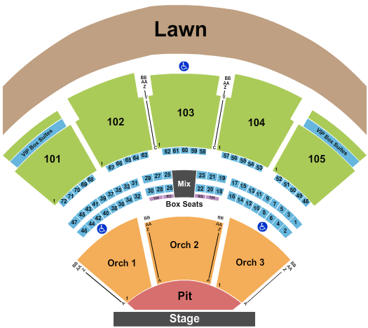 Ameris Bank Amphitheatre Seating Chart: Endstage PIT Tables