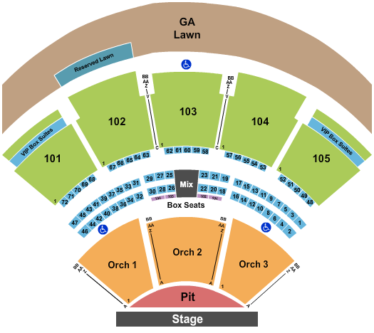 Ameris Bank Amphitheatre Seating Chart: Endstage Pit