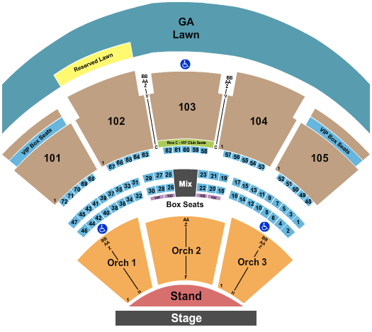 Ameris Bank Amphitheatre Seating Chart: Endstage GA Pit 4
