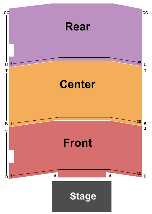 Ameristar Casino & Hotel - Saint Charles Seating Chart: End Stage