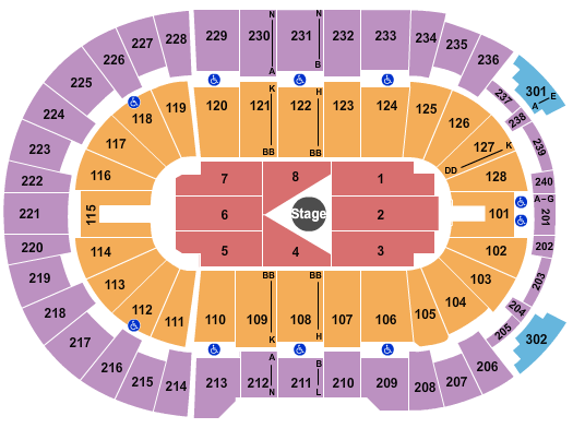 Amica Mutual Pavilion Seating Chart: Center Stage 2