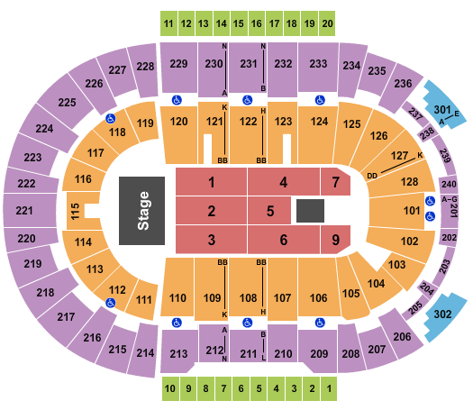 Amica Mutual Pavilion Seating Chart: Endstage 4