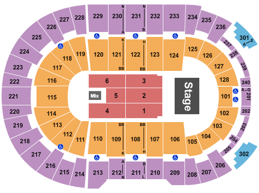 Amica Mutual Pavilion Seating Chart: Endstage 5