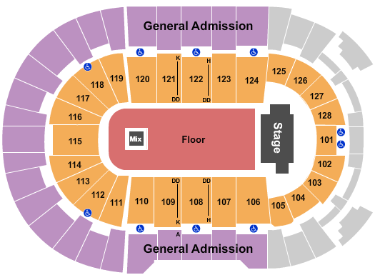 Amica Mutual Pavilion Seating Chart: Endstage GA Floor & GA Upper
