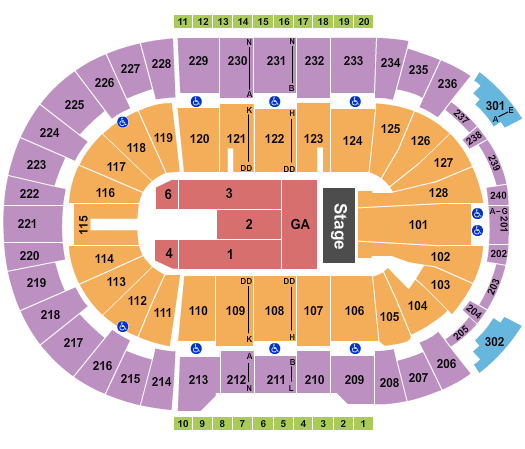 Amica Mutual Pavilion Seating Chart: Endstage GA 2