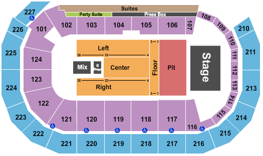 AMSOIL Arena At DECC Seating Chart: Sugarland