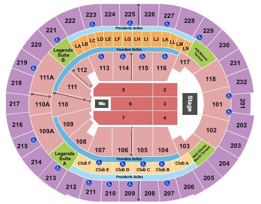 Kia Center Seating Chart: Endstage 4