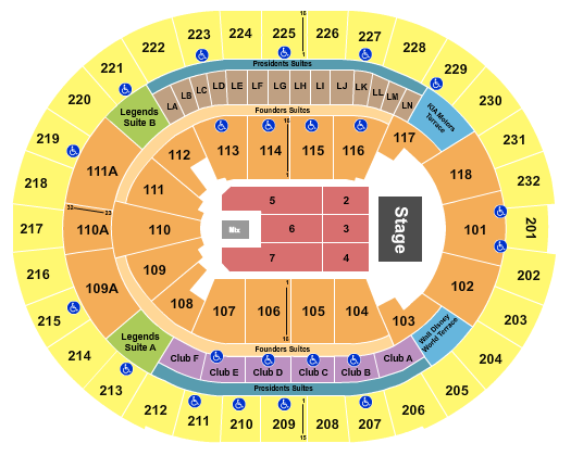 Kia Center Seating Chart: Endstage 5
