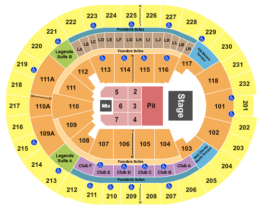 Kia Center Seating Chart: Endstage Pit