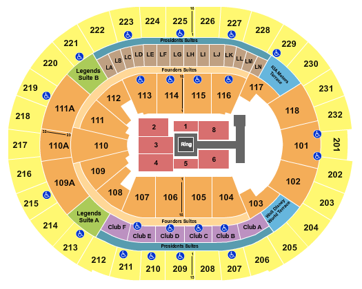 Kia Center Seating Chart: WWE