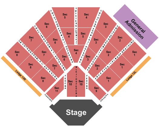 Anderson Music Hall Seating Chart: Endstage w/ GA