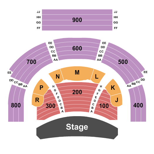 Anderson Theater At Cincinnati Memorial Hall Seating Chart: End Stage