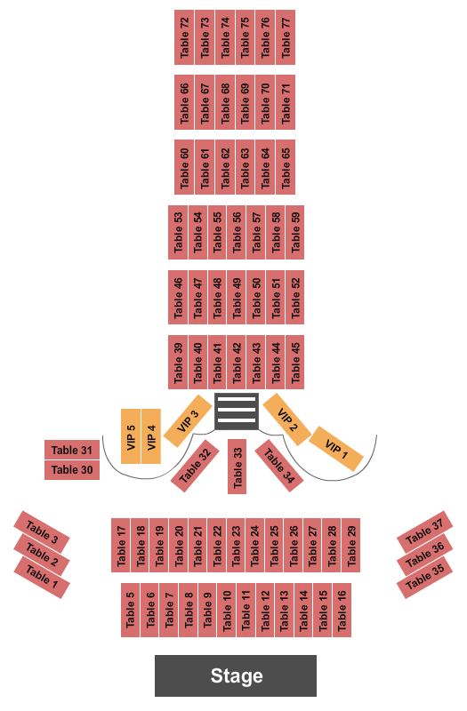 Andiamo Celebrity Showroom Seating Chart: Cintas